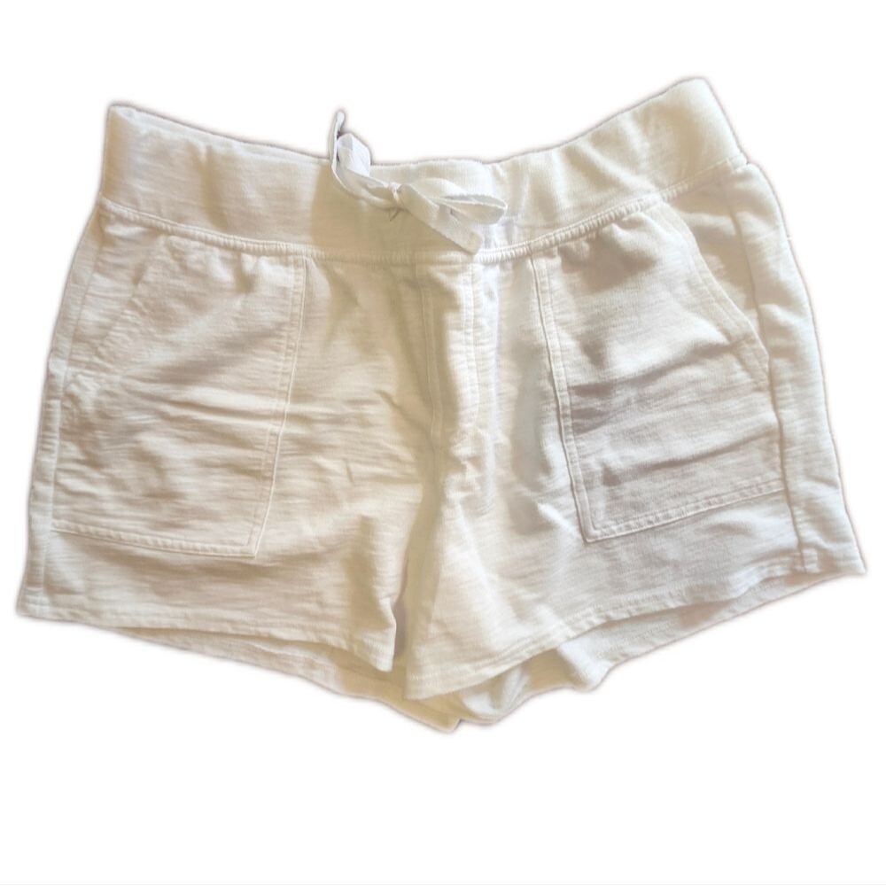 Sonoma Goods For Life White Drawstring Cotton Blend Shorts, M